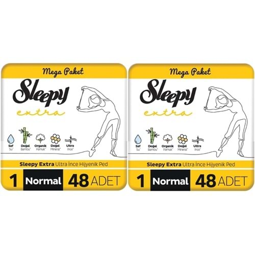 Sleepy Extra Hijyenik Ped Normal 96 Adet Mega Pk (2PK*48)