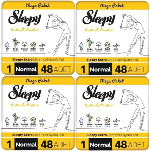 Sleepy Extra Hijyenik Ped Normal 192 Adet Mega Pk (4PK*48)