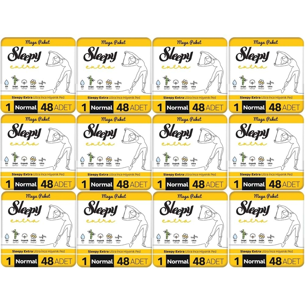 Sleepy Extra Hijyenik Ped Normal 576 Adet Mega Pk (12PK*48)