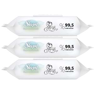 Sleepy Islak Havlu Mendil Bio Natural 40 Yaprak Yeni Doğan (9 Lu Set) Plastik Kapaklı 360 Yaprak