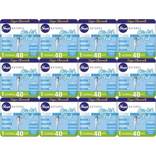 Sleepy Natural Günlük Ped Normal 480 Adet Süper Ekonomik Pk (12PK*40)