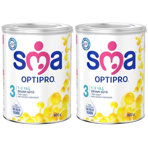 Sma Optipro 800GR No:3 Devam Sütü (1-3 Yaş) 2 Li Set