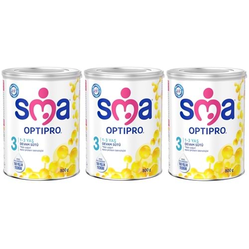 Sma Optipro 800GR No:3 Devam Sütü (1-3 Yaş) 3 Lü Set