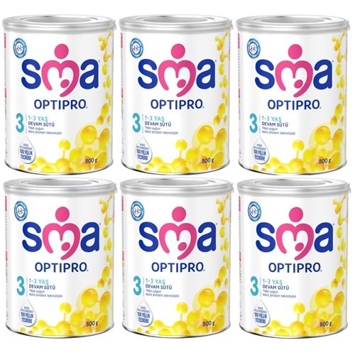 Sma Optipro 800GR No:3 Devam Sütü (1-3 Yaş) 6 Lı Set