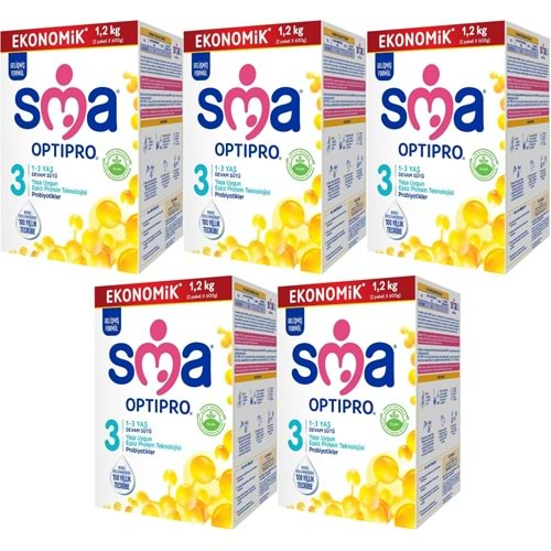 Sma Optipro 1200GR No:3 Devam Sütü (1-3 Yaş) (5 Li Set)