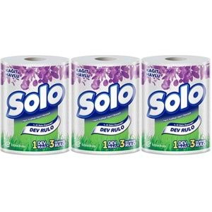 Solo Kağıt Havlu Dev Rulo Pk (3 Lü Set)