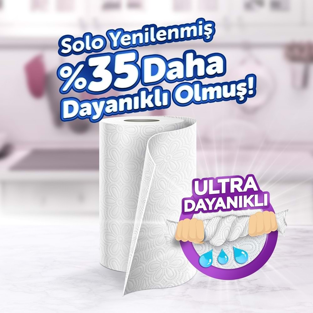 Solo Kağıt Havlu Dev Rulo Pk (3 Lü Set)