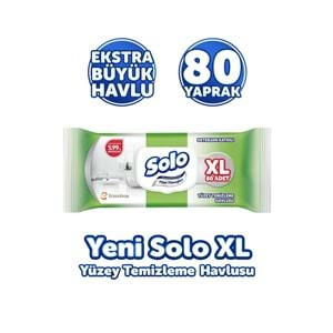 Solo Yüzey Temizlik Havlusu 80 Yaprak XL Deterjan Katkılı Plastik Kapaklı (12 Li Set) 960 Yaprak