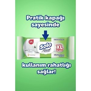 Solo Yüzey Temizlik Havlusu 80 Yaprak XL Deterjan Katkılı Plastik Kapaklı (12 Li Set) 960 Yaprak