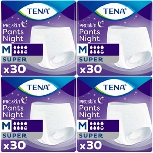 Tena Proskin Pants Night Emici Külot Hasta Bezi Gece Medium-Orta/Süper 120 Adet (4PK*30)