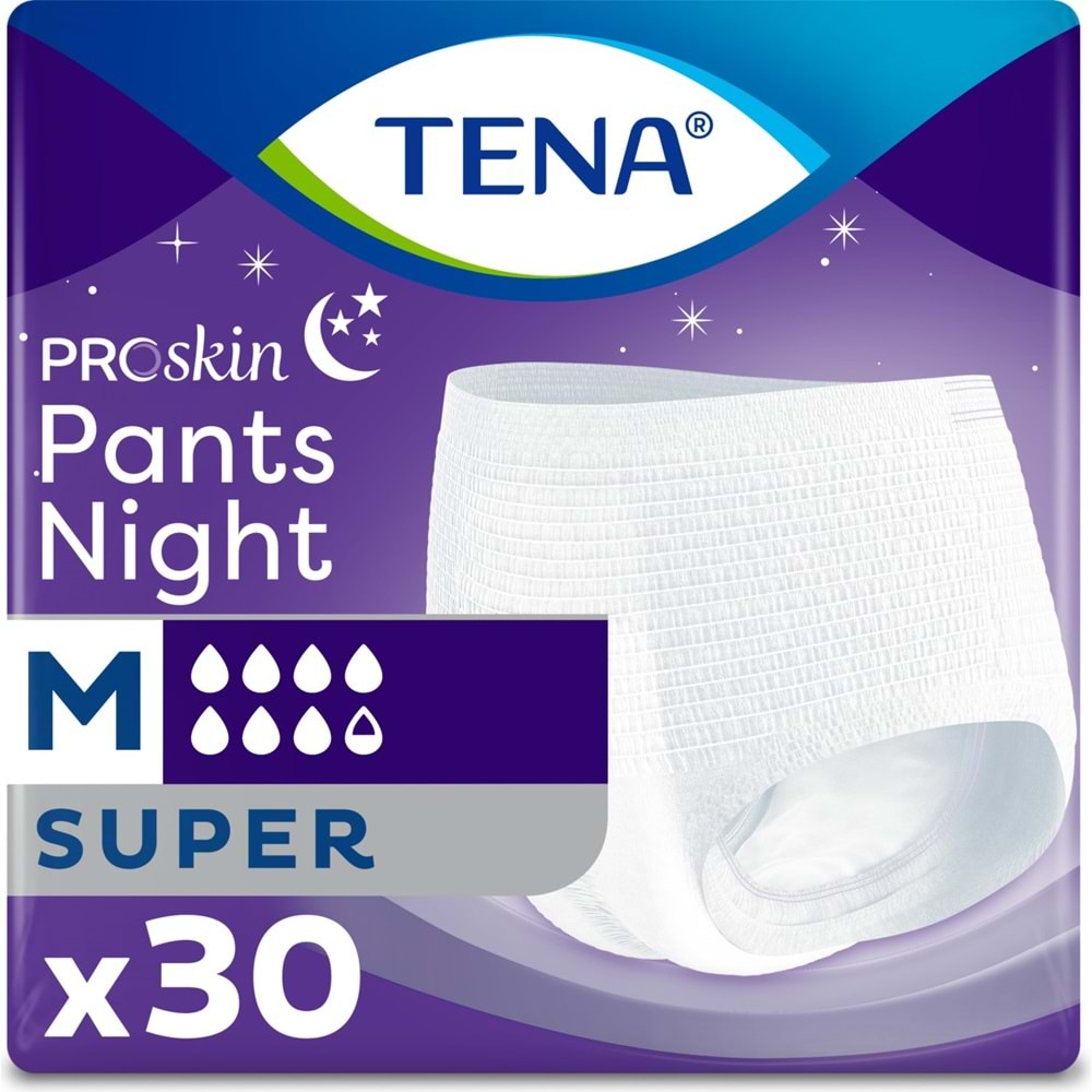 Tena Proskin Pants Night Emici Külot Hasta Bezi Gece Medium-Orta/Süper 120 Adet (4PK*30)