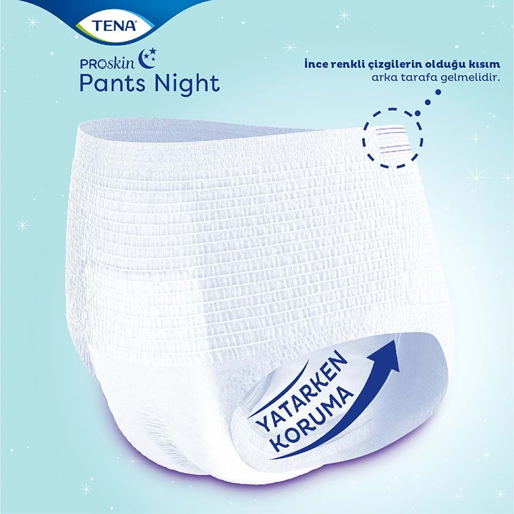 Tena Proskin Pants Night Emici Külot Hasta Bezi Gece Medium-Orta/Süper 120 Adet (4PK*30)