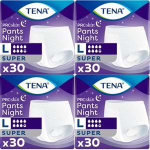 Tena Proskin Pants Night Emici Külot Hasta Bezi Gece Large-Büyük/Süper 120 Adet (4PK*30)