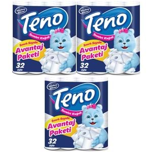 Teno Ultra Tuvalet Kağıdı Çift Katlı 96 Lü Set (3Pk*32) (Avantaj Pk Serisi)