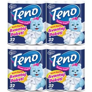 Teno Ultra Tuvalet Kağıdı Çift Katlı 128 Li Set (4Pk*32) (Avantaj Pk Serisi)