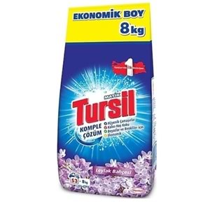 Tursil Matik Toz Çamaşır Deterjanı 32KG Leylak Bahçesi (212 Yıkama) Renkli/Beyazlar (4PK*8KG)