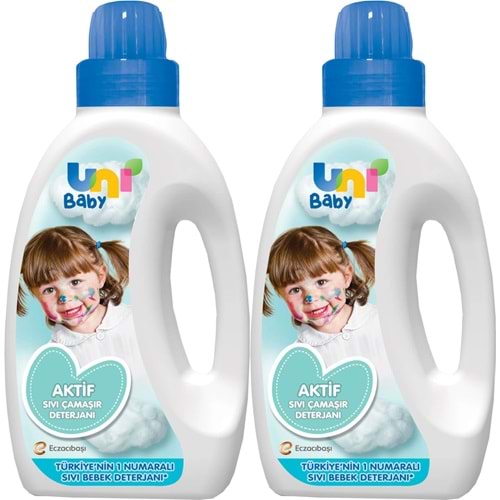 Uni Baby Sıvı Çamaşır Deterjanı 1500ML Aktif (Mavi) (2 Li Set)