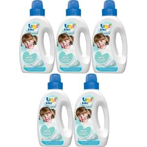 Uni Baby Sıvı Çamaşır Deterjanı 1500ML Aktif (Mavi) (5 Li Set)