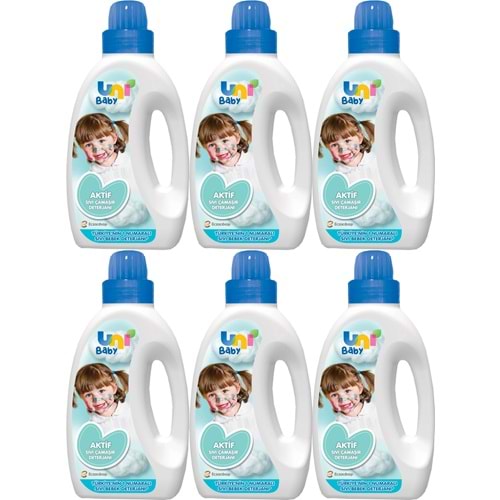 Uni Baby Sıvı Çamaşır Deterjanı 1500ML Aktif (Mavi) (6 Lı Set)