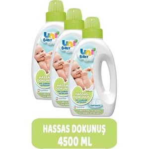 Uni Baby Çamaşır Deterjanı Sensitive 1500ML Hassas Dokunuş (Yeşil) (3 Lü Set)