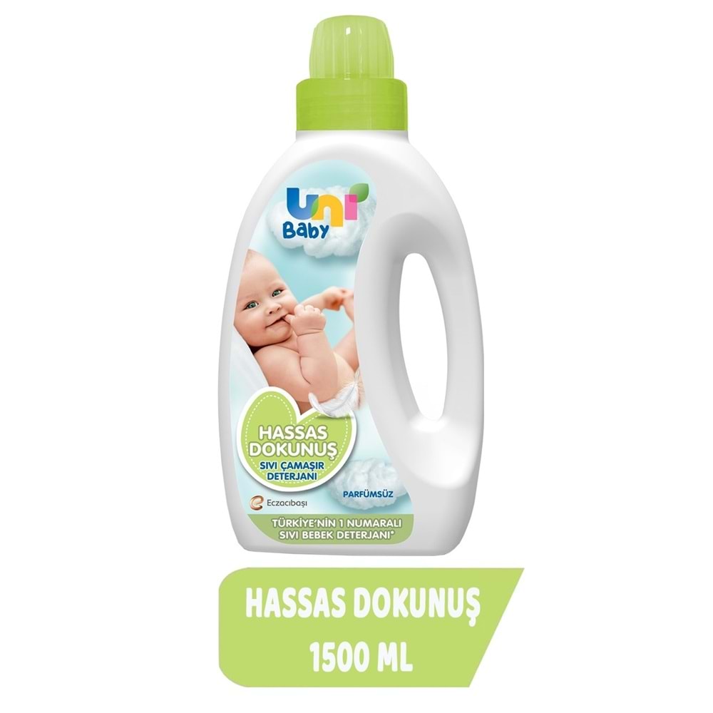 Uni Baby Çamaşır Deterjanı Sensitive 1500ML Hassas Dokunuş (Yeşil) (4 Lü Set)