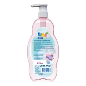 Uni Baby Bebek Kolay Tarama Saç ve Vücut Şampuanı 700ML (Pompalı) (12 Li Set)