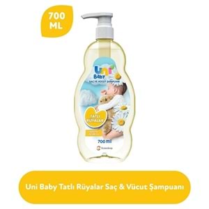 Uni Baby Bebek Şampuanı 700ML Tatlı Rüyalar (Pompalı) (5 Li Set)