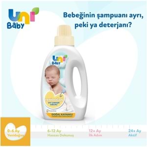 Uni Baby Yeni Doğan Çamaşır Deterjanı/Sabunu 1500ML (Sarı) (3 Lü Set)