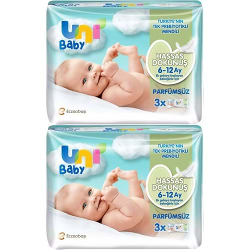 Uni Baby Islak Havlu Hassas Dokunuş 52 Yaprak (6 Lı Set) 312 Yaprak (2PK*3)