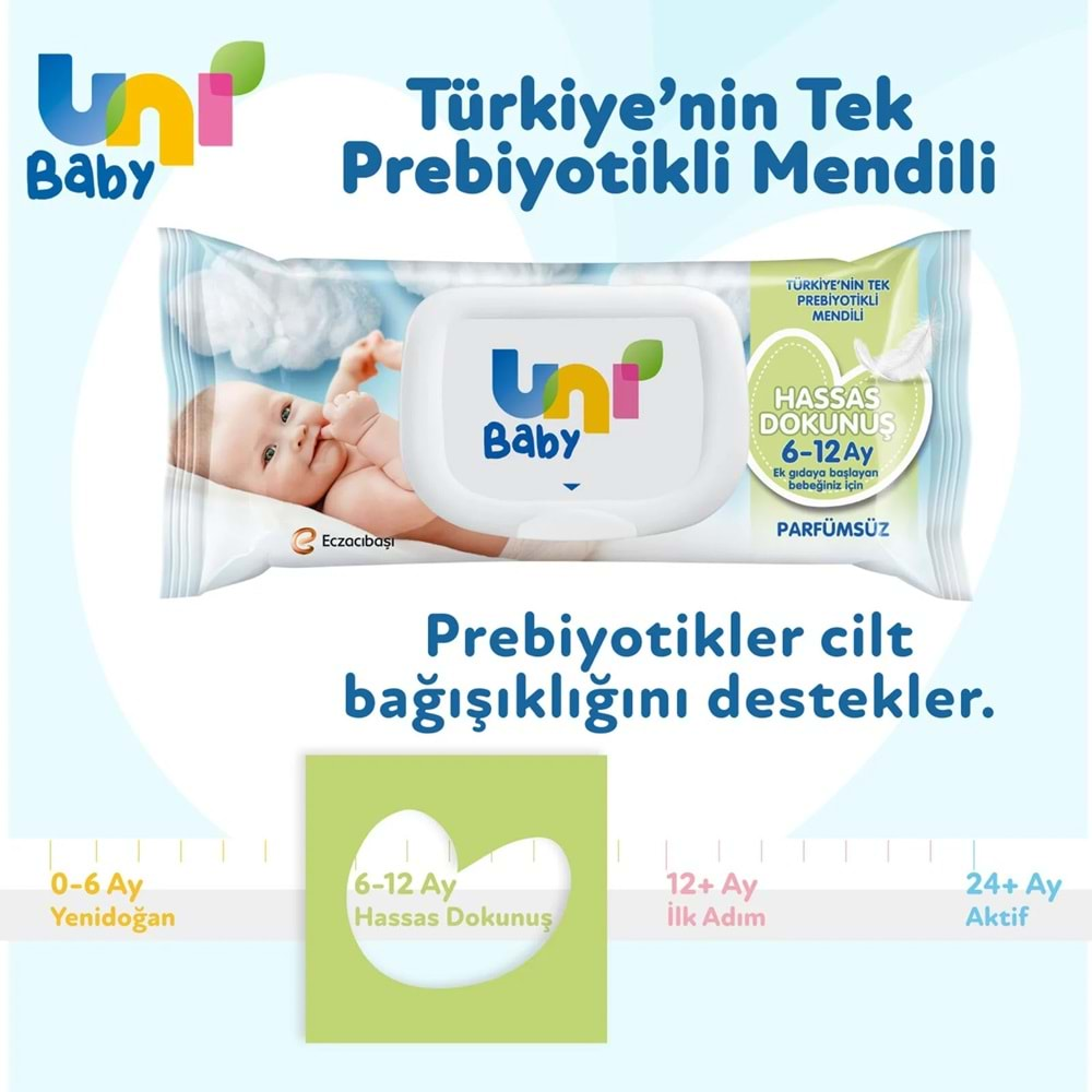 Uni Baby Islak Havlu Hassas Dokunuş 52 Yaprak (15 Li Set) 780 Yaprak (5PK*3)