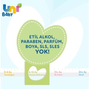 Uni Baby Islak Havlu Hassas Dokunuş 52 Yaprak (15 Li Set) 780 Yaprak (5PK*3)