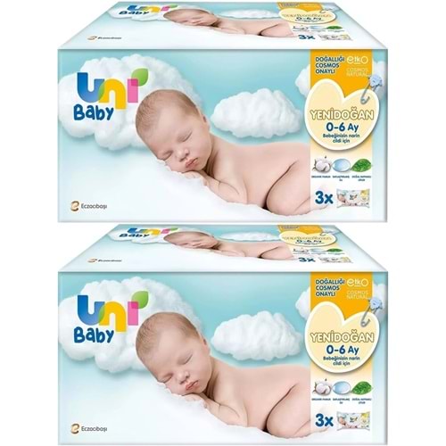 Uni Baby Islak Havlu Hassas Yeni Doğan 40 Yaprak (6 Lı Set) 240 Yaprak (Narin Ciltler için) (2PK*3)