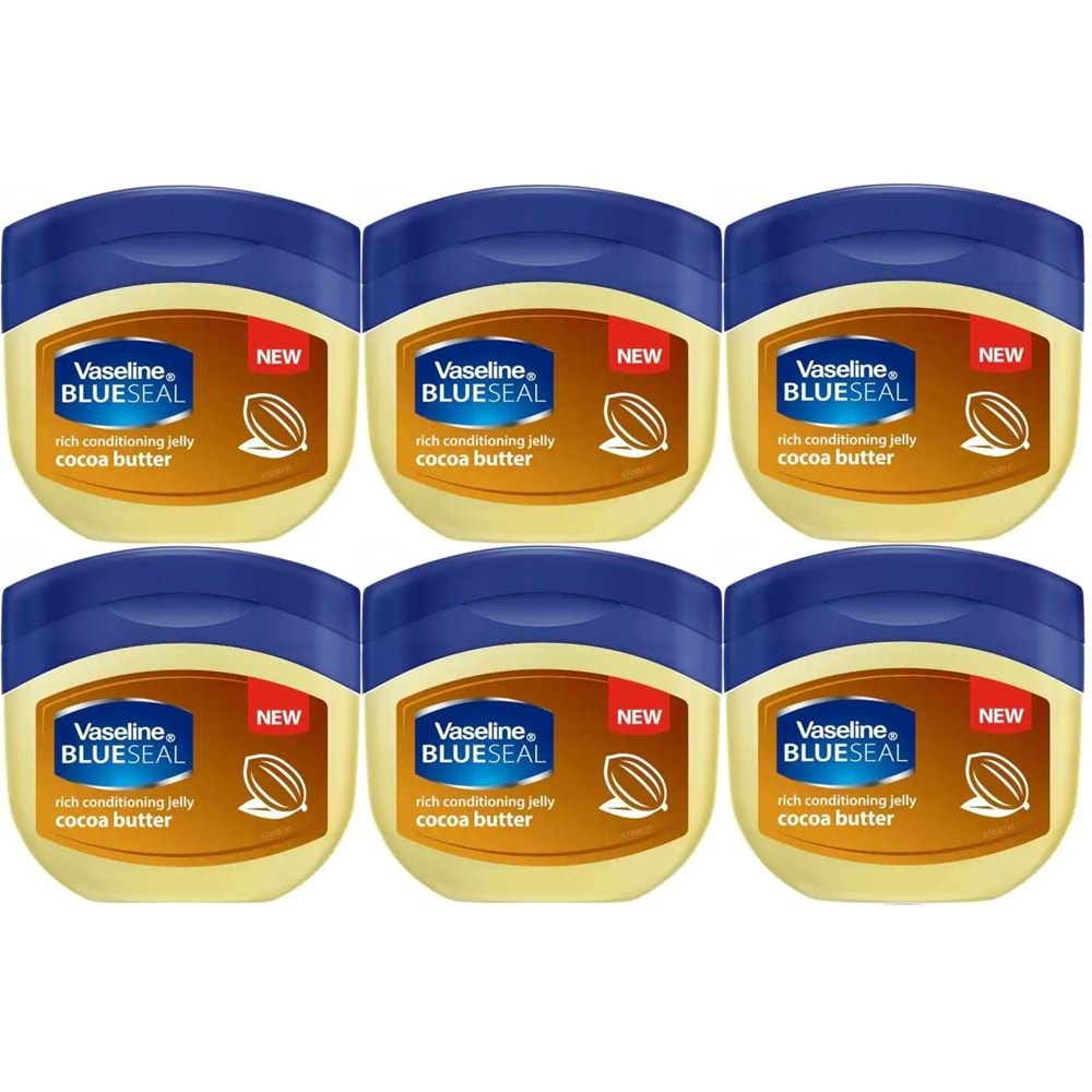 Vaseline Nemlendirici Jel Krem (Vazelin) 250ML Cocoa Butter (6 Lı Set)