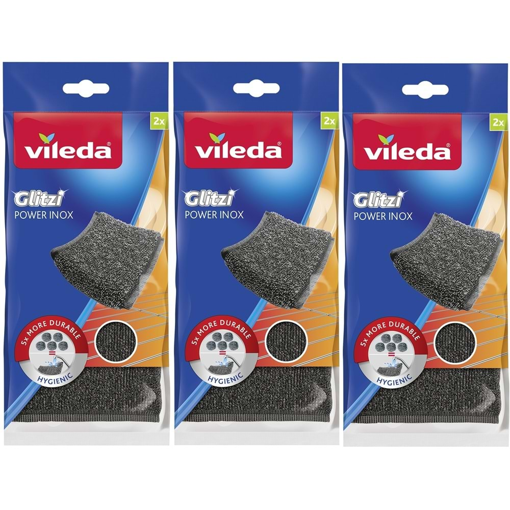 Vileda Power Inox Çelik Bulaşık Sünger (6 Lı Set) (3PK*2)