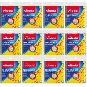 Vileda %30 Mikrofiberli Mutfak Bezi Sarı (Paket İçi 3 Lü Pk) (12 Li Set)