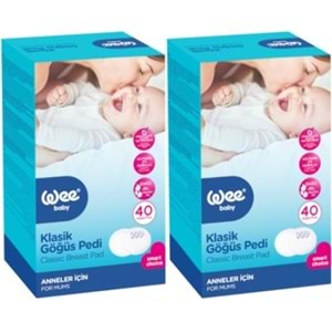 Wee Baby Klasik Göğüs Pedi (40 Lı) 80 Adet (2Pk*40)