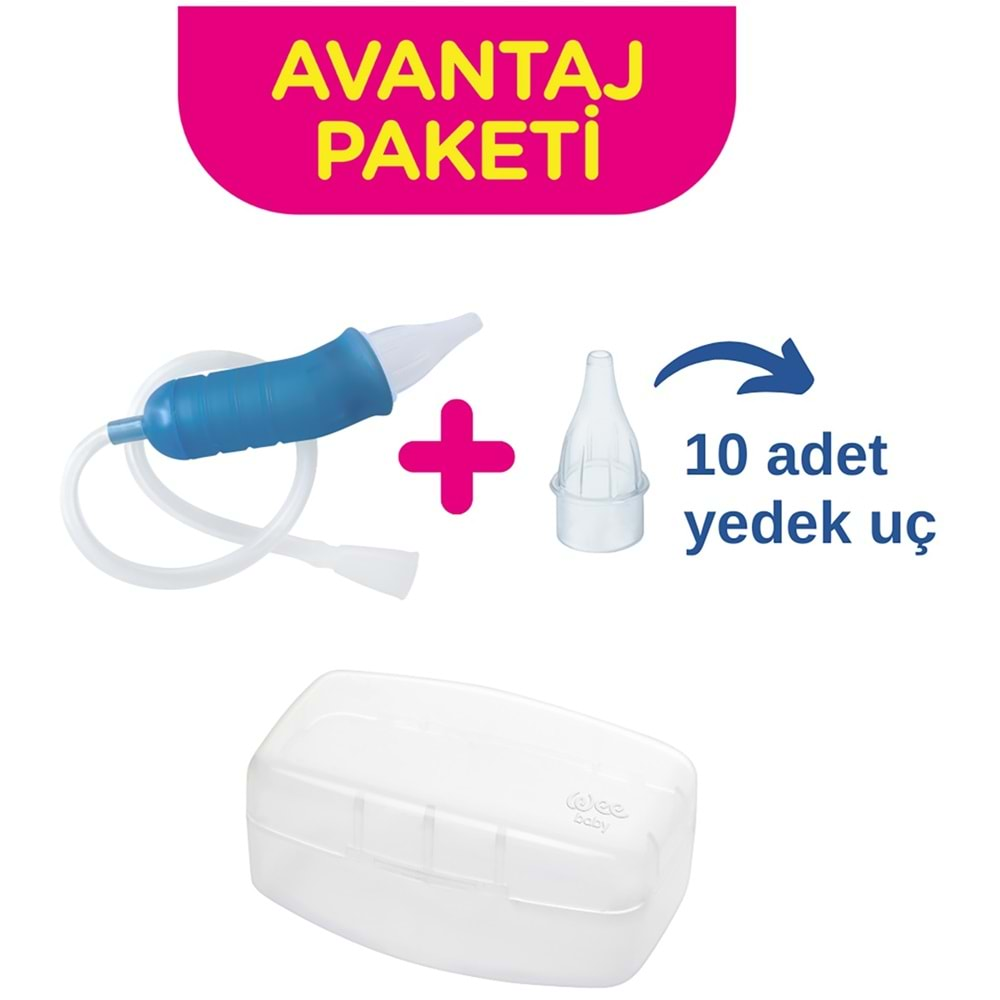 Wee Baby Burun Aspiratörü Seti Şeffaf (WEE945) (6 Lı Set)